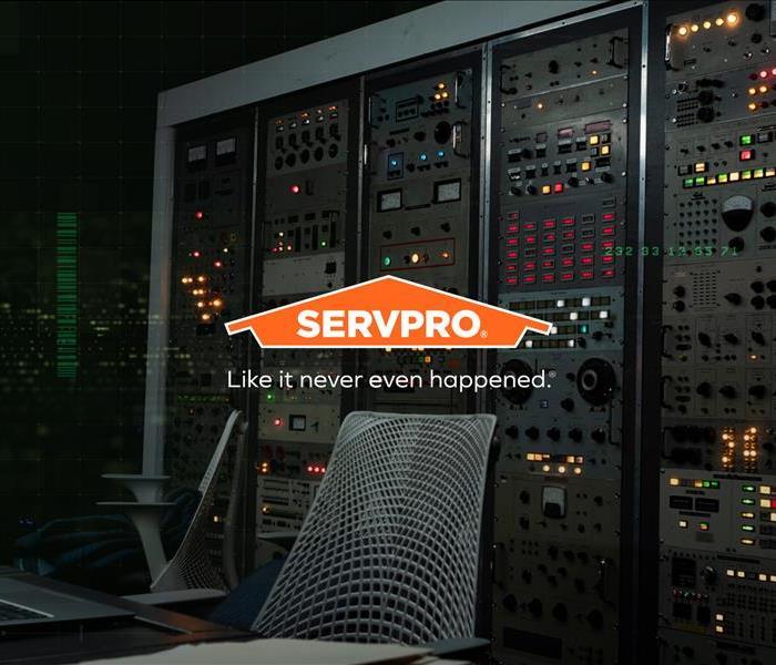 Servpro logo on technical background