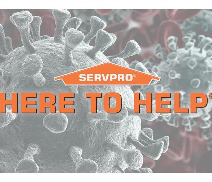 SERVPRO Logo over image of virus 