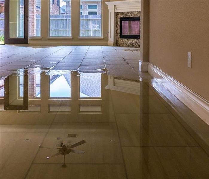 Water Damage on tile floor